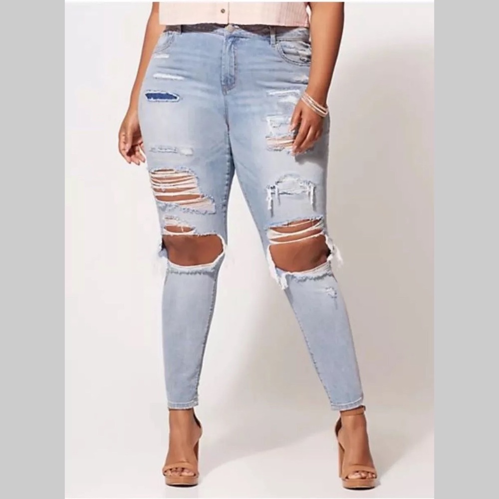 New Fashion to figure plus size jeans 24